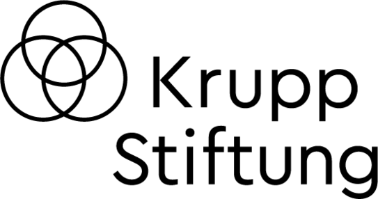 Logo Alfried Krupp von Bohlen und Halbach-Stiftung Drei ineinander verschränkte Kreise. Daneben die Schriftmarke der Krupp Stiftung.