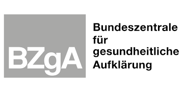 Logo und Schriftmarke der Bundeszentrale für gesundheitliche Aufklärung (BZgA)