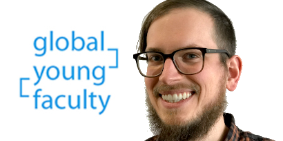 GYF-Logo und Porträt Alexander Röhm Bildmarke mit GYF-Logo und Porträt von Dr. Alexander Röhm