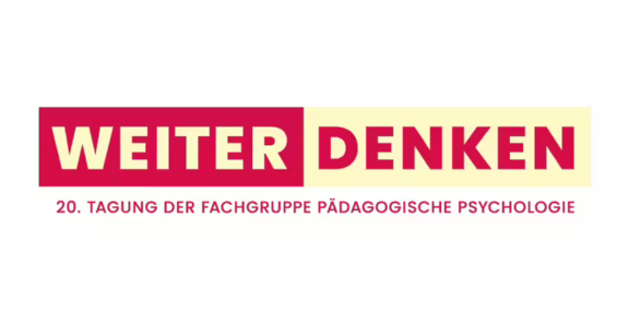 In großen Buchstaben das Wort WEITERDENKEN, darunter "20. Tagung der Fachgruppe Pädagogische Psychologie".