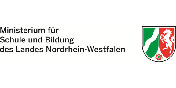 Logo und Schriftmarke des Ministeriums für Schule und Bildung des Landes Nordrhein-Westfalen.